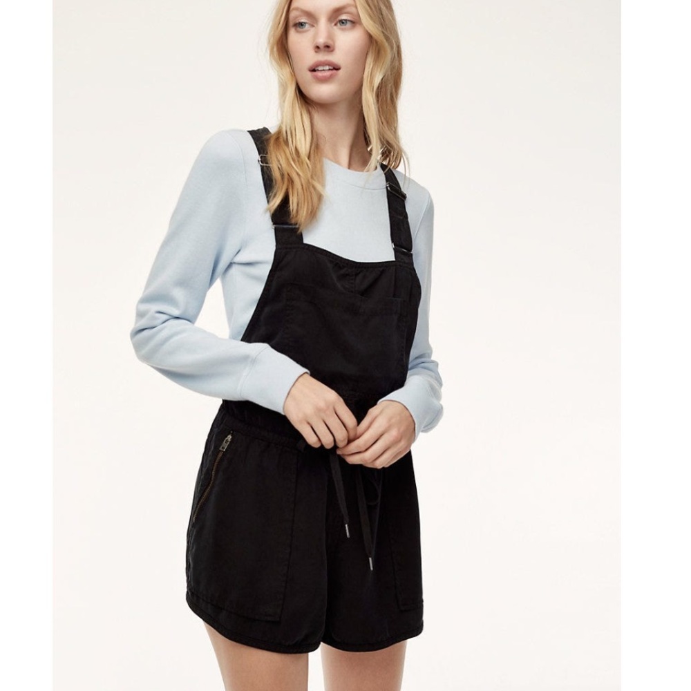 Wilfred Black Beatriz Overall Romper Shorts